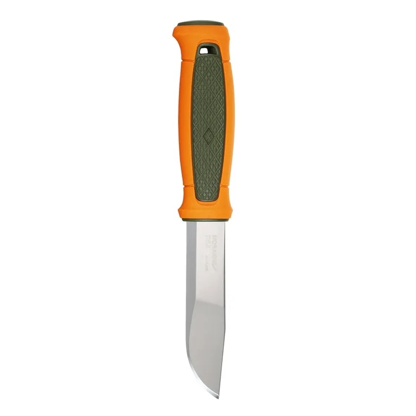 Morakniv Hunting Kansbol (S), Single/enkelt, Jaktkniv, Drop punkt, Rustfritt stål, Termoplastisk elastomer (TPE), Oransje, Grønn