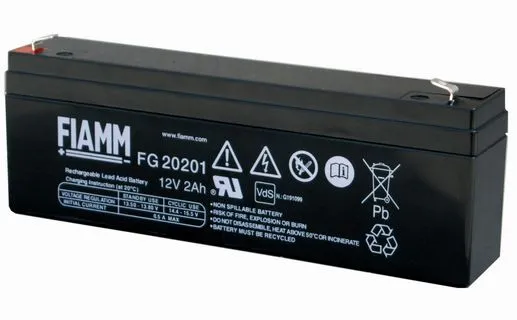 FIAMM FG20201, 12 V, 1 stykker, Sort, 2 Ah, 5 år, 800 g