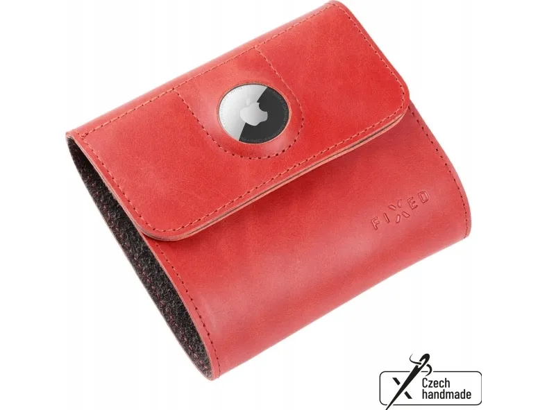 FIXED Cassic Wallet for AirTag - klassisk lommebok med plass til AirTag rød