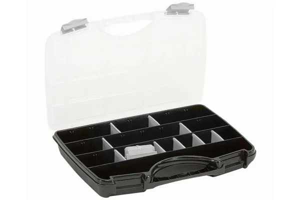 A45 SORTIMENTSKASSE A45 21 RUMDELER SORT / SØLV 51MM HØJDE 312MM BREDDE 238MM DYBDE