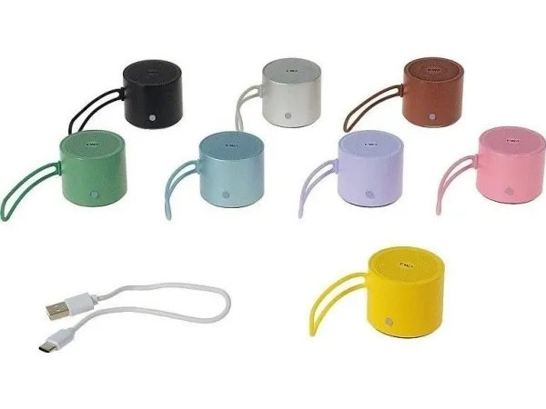 Metallhøyttaler 4,6x4 cm med USB-kabel