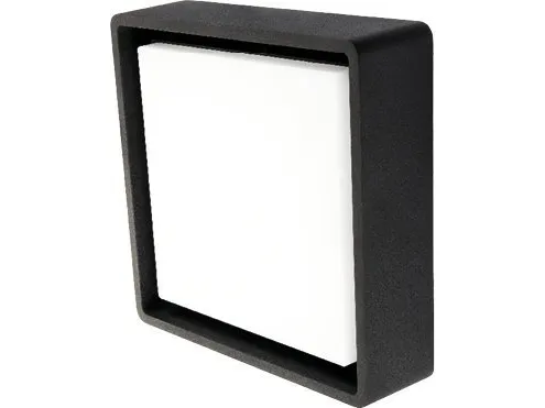 Væg-/Loft Frame Square LED 6W 3000K, 500 lumen, sort, IP65