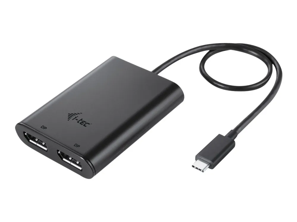 i-Tec - Ekstern videoadapter - USB-C 3.1 - 2 x DisplayPort - sort