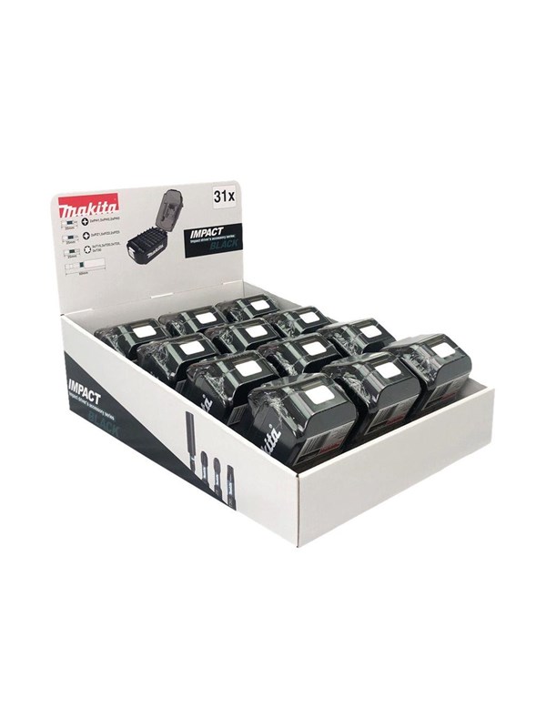 Makita E-03090 Impact Black Impact Screwdriver Bit Set 31 Pieces (pack of 12)