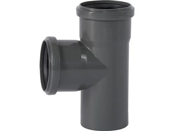 75 mm x 87° Grenrør afløb PP grå