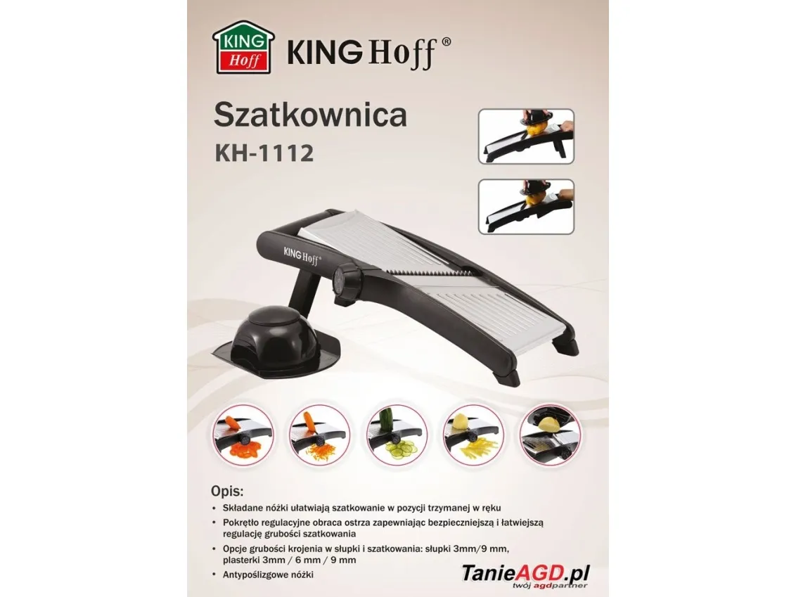King Hoff hakker/strimlersett, King Hoff stål