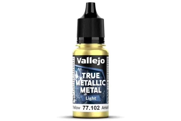 Vallejo 77.102 - True Metallic Metal - Light - Radiant Yellow (18 ml)