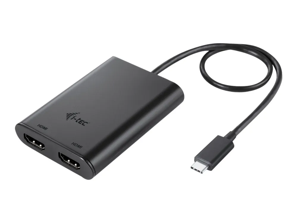 i-Tec - Ekstern videoadapter - USB-C 3.1 - 2 x HDMI - svart