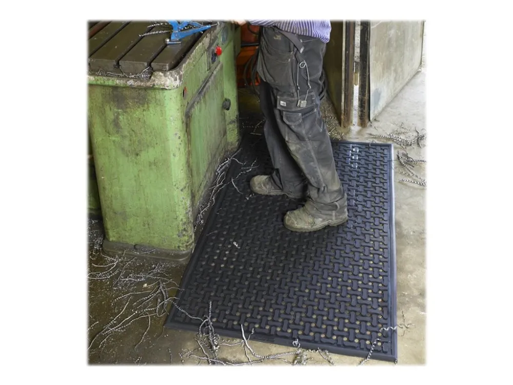 Matting Comfort Flow - Gulvmatte for arbeidsområde - rektangulær - 85 x 56 cm - svart