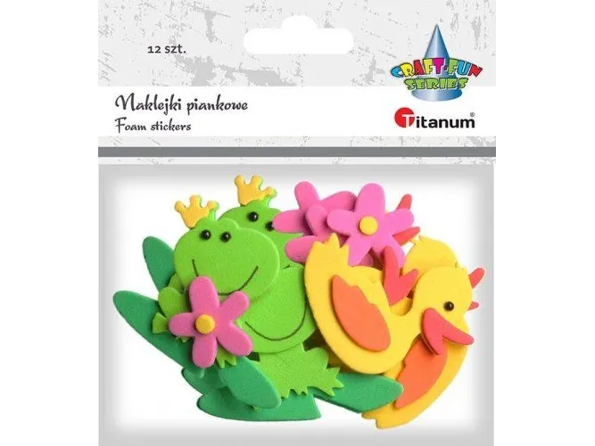 Titanum 3D skumklistremerker ender, tenner, blomster 12 stk