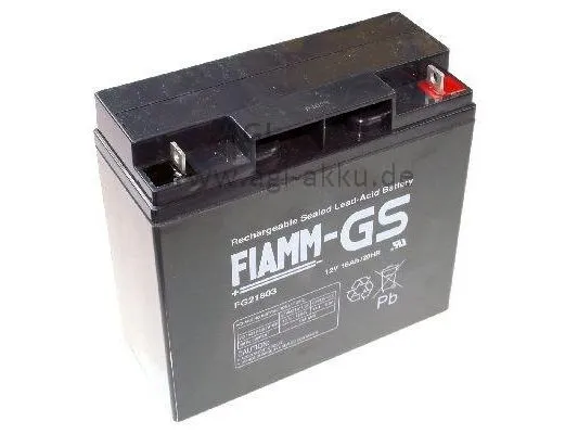 AGI 90274, Forseglet blysyre (VRLA), Svart, 18000 mAh, 3,7 V, 1 stykker, FIAMM FG21803