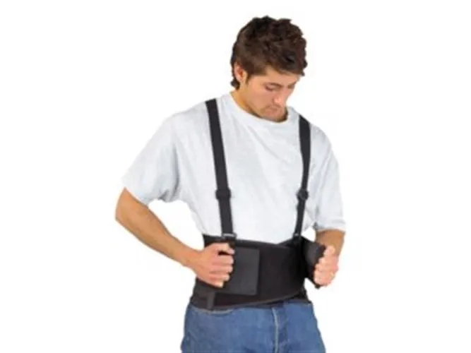 Støttebælte PW80 t/ryg m/velco sort XL