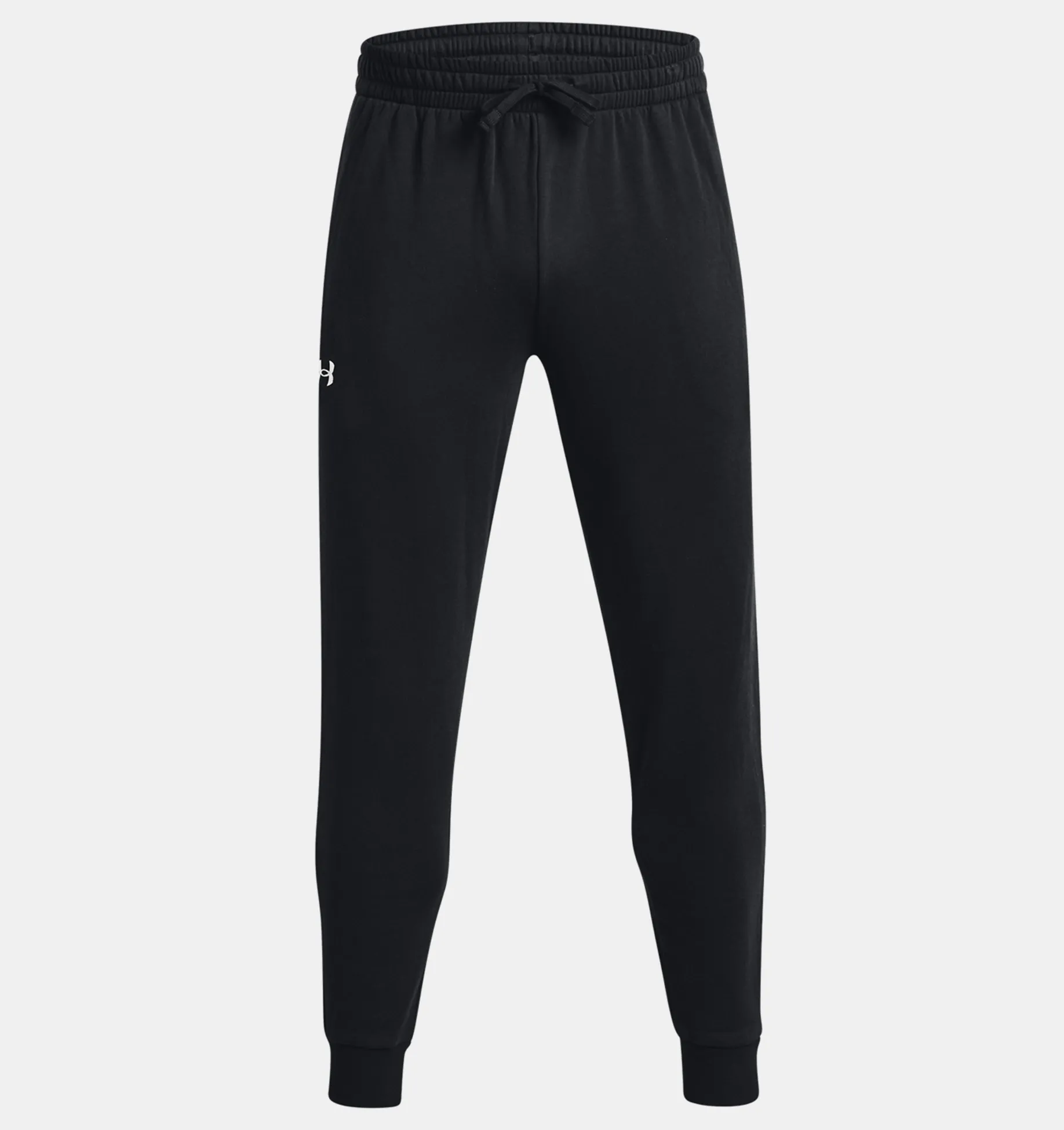 Under Armour UA Rival Fleece, Treningsbukser, Hankjønn, Svart, Voksen, Black / White, Monokromatisk