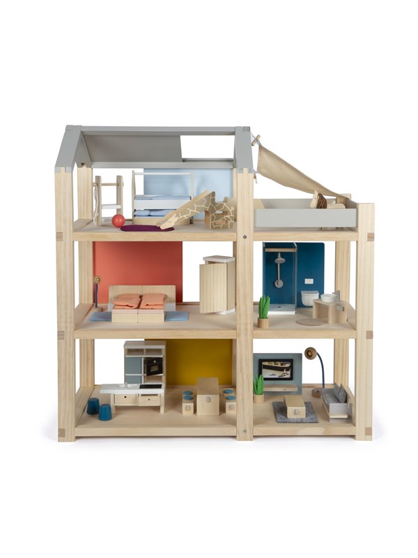 Small Foot Natural Doll House with Furniture