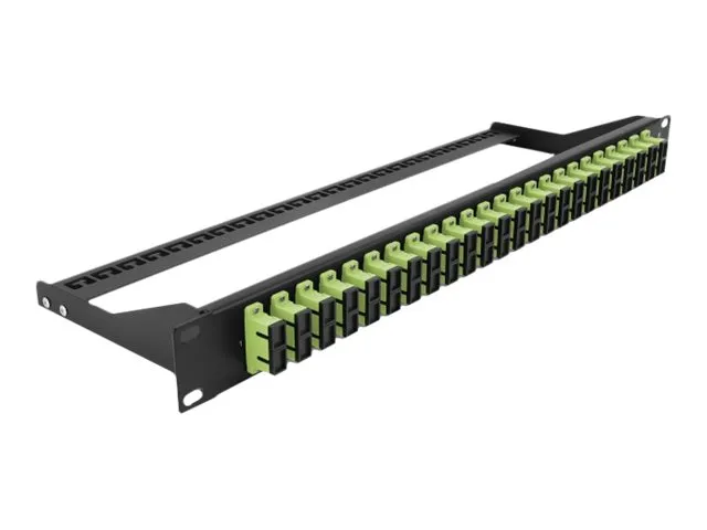 Delock - Koblingspanel - rackmonterbar - SC Duplex MM X 24 - svart, limegrønn - 1U - 19