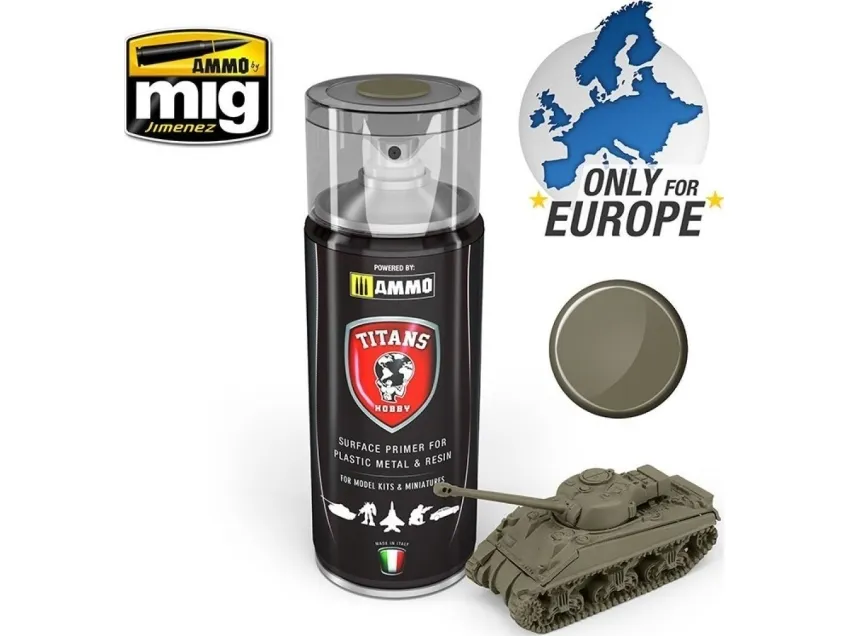 Humbrol Ammo: Titans Matt Primer - U.S. Olive Drab