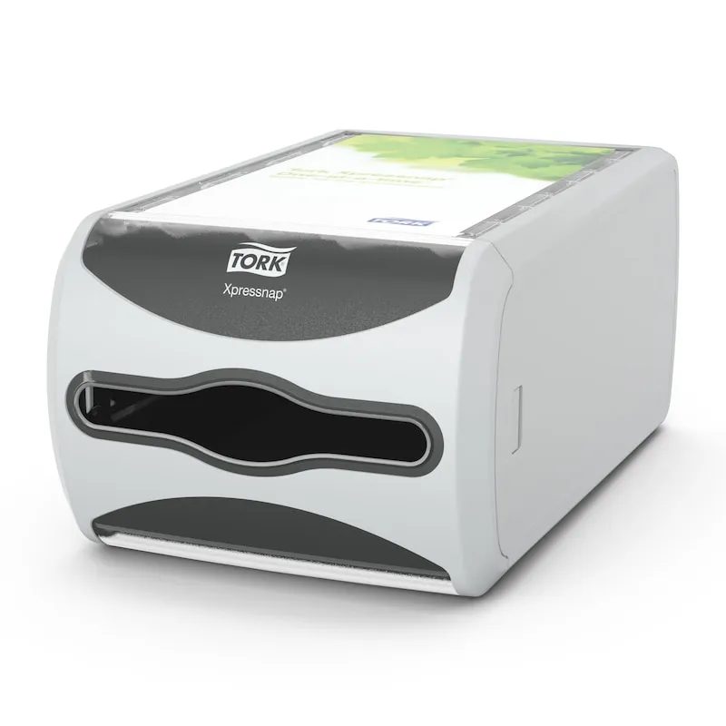 Tork Xpressnap® N4 serviettdispenser, bordmodell, lys grå