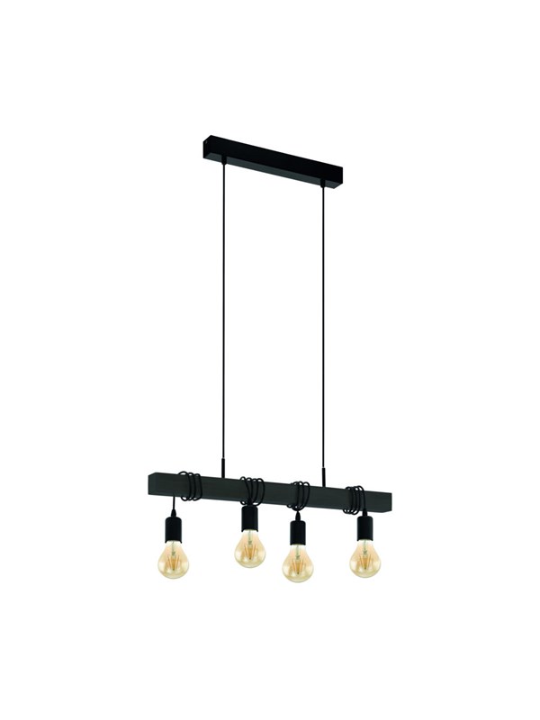 EGLO TOWNSHEND LANGBORD L700 4XE27 SVART FSC