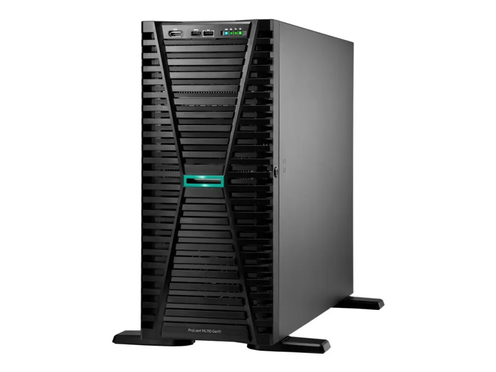 HPE ProLiant ML110 Gen11 - Server - tower 4.5U - 1-veis - 1 x Xeon Silver 4510 / inntil 4.1 GHz - RAM 64 GB - SATA/SAS/PCI Express - hot-swap 2.5 brønn(er) - SSD 2 x 480 GB - Gigabit Ethernet - monitor: ingen - Smart Choice