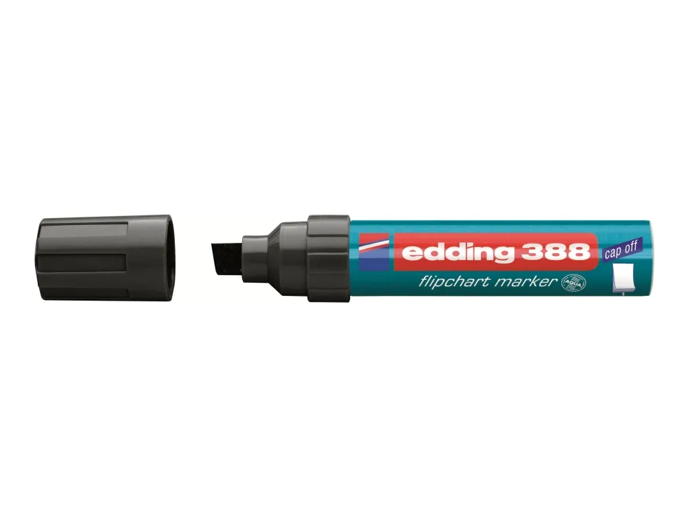 edding 388 flipchart - Markør - for flippover - svart - vannbasert blekk - 4-12 mm