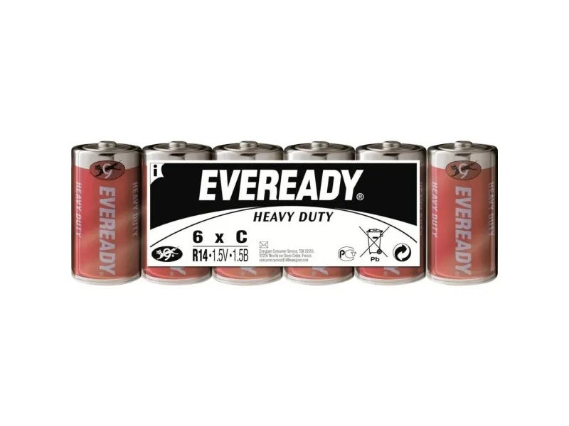 C-batteri R14 Eveready SHD sink-kull 1,5 V, 6 stk