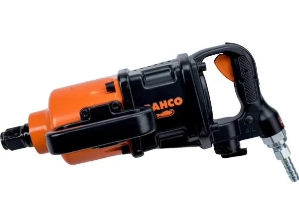 Bahco pneumatisk slagstrammemuttertrekker 1 50 mm bits, tilspenningsmoment maks 3500 Nm, arbeid 2550 Nm, 11,9 kg, 460 l/min