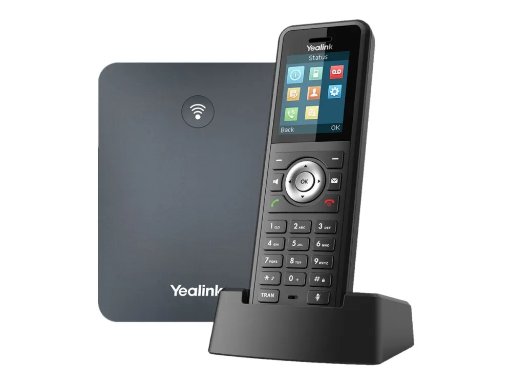 Yealink W79P - Trådløs VoIP-telefon - med Bluetooth-grensesnitt med anrops-ID - IP-DECT - treveis anropskapasitet - SIP, SIP v2, VQ-RTCPXR, RTCP-XR - svart, klassisk grå