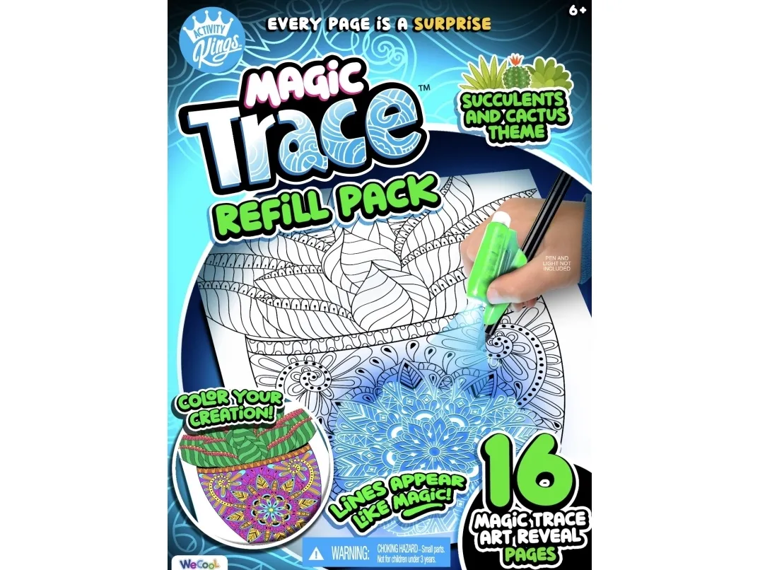 Magic Trace, Refill Pack, 16 sheets, Succulents & Florals, PDQ, asstd