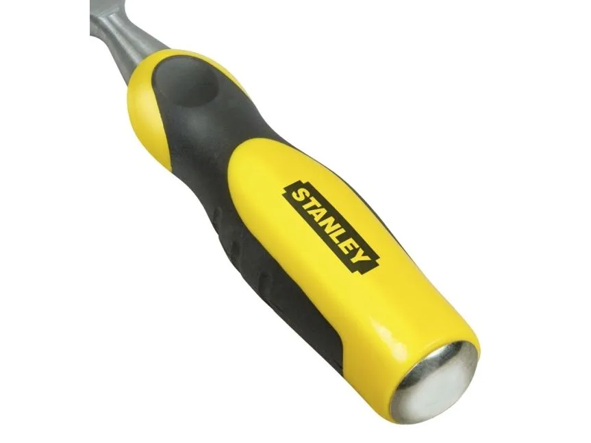 Stanley 0-16-870, Bred meisel, Meisel skjær, Stål, Sort, Gult, Ergonomisk, 6 mm