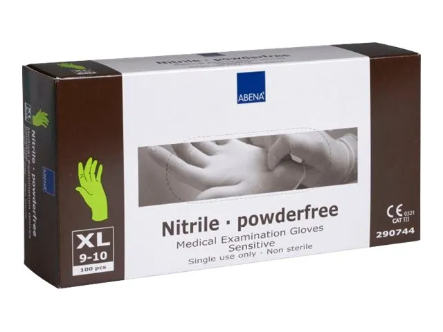 Abena - Hansker - engangs - XL - nitrilgummi - grønn (en pakke 100)