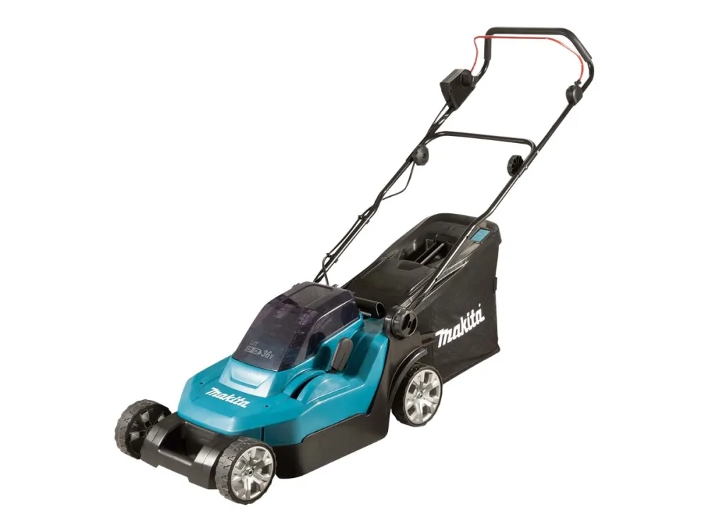 Makita DLM382PT2 - Gressklipper - trådløs - 18 V - 5 Ah - 2 batterier, ingen lader - 3700 rpm - 38 cm - 16.8 kg - SOLO