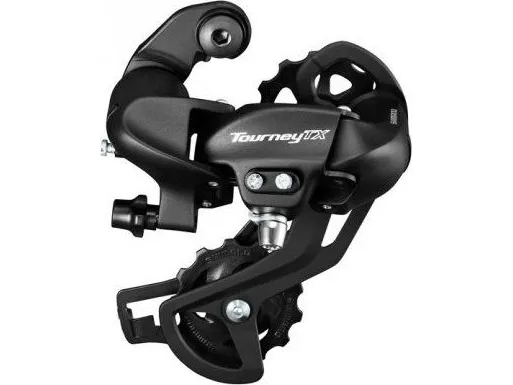 Bakgir Shimano TOURNEY TX RD-TX800 7/8 gir svart