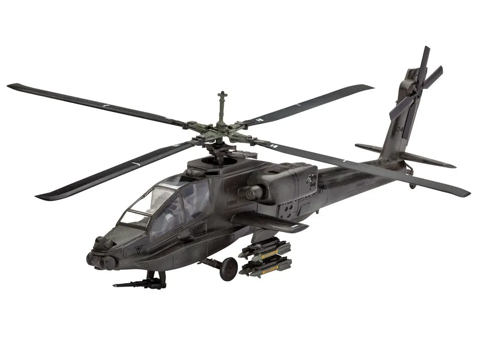 Revell AH-64A Apache, Rotorcraftmodell, Monteringssett, 1:100, AH-64A Apache, Plast, Avansert