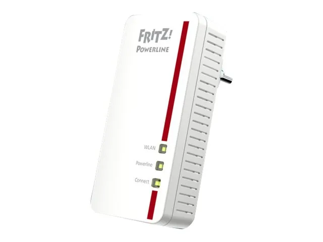 FRITZ!Powerline 1260E - Strømlinjeadaptersett 1GbE, HomePlug AV (HPAV) 2.0, IEEE 1901 - Wi-Fi 5 - Dobbeltbånd - veggpluggbar