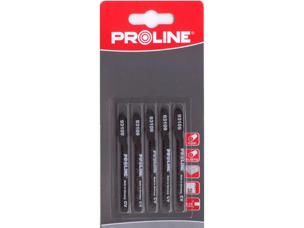 Proline stikksagblad for plexiglass 50x5mm type U 5stk (93409)