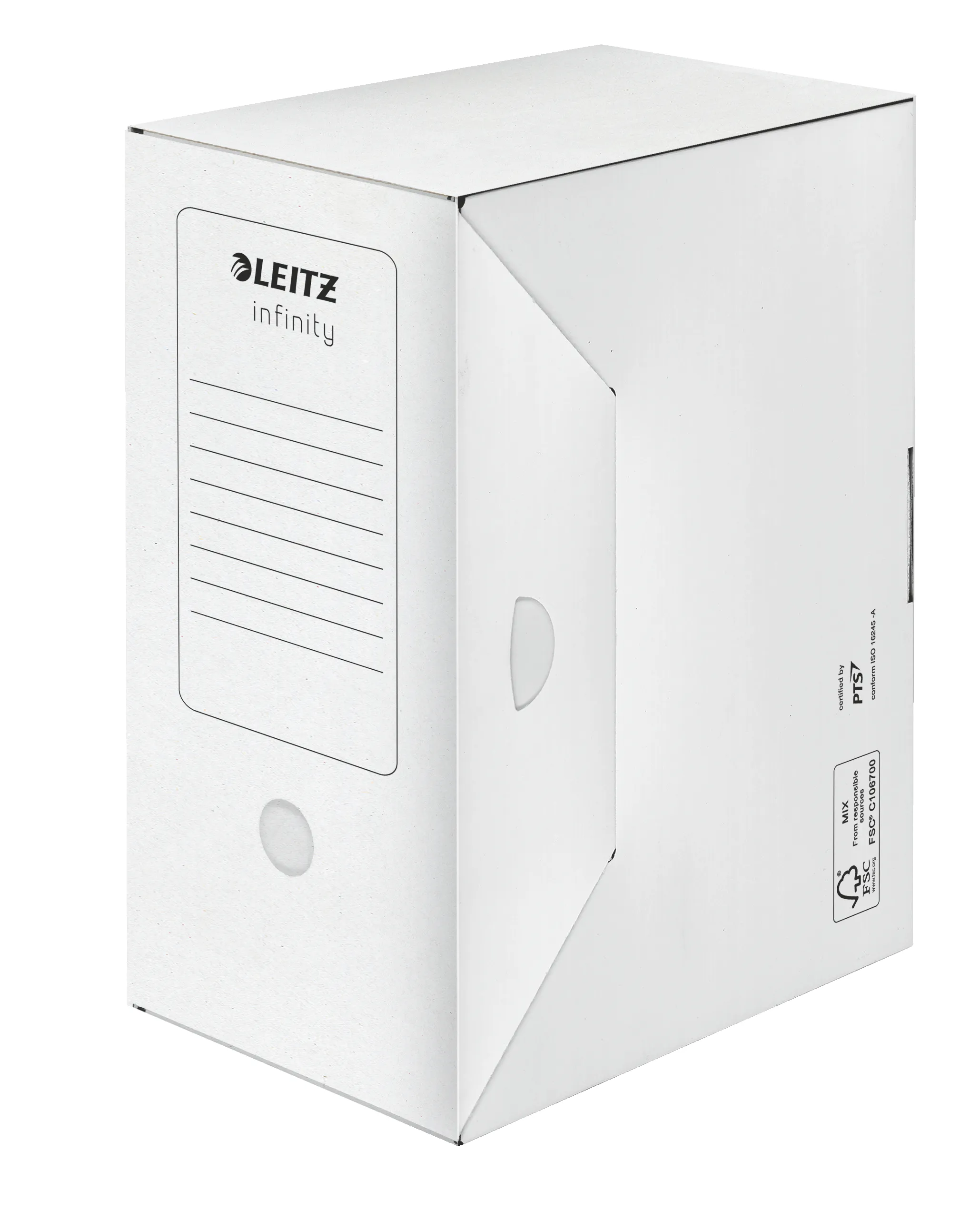 Leitz Infinity - Boksfil - bokryggbredde: 150 mm - for A4 (210 x 297 mm) - hvit
