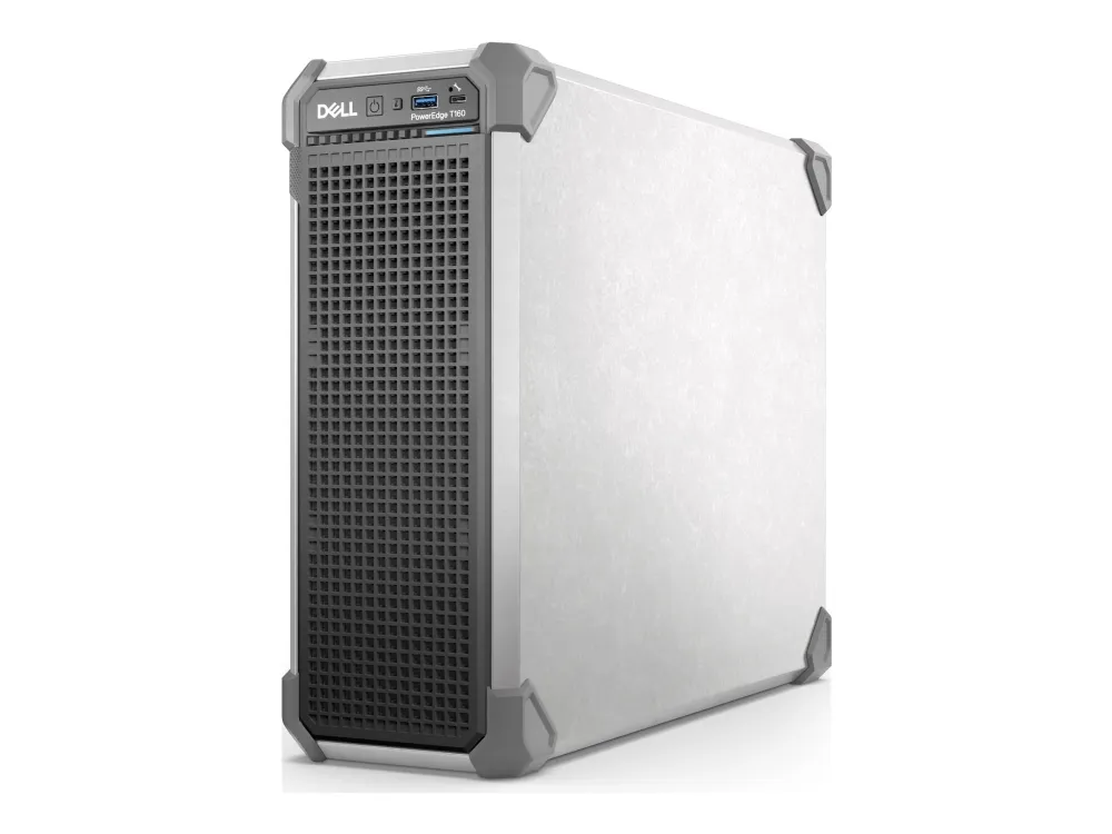 Dell PowerEdge T160 - Server - kompakttårn 1-veis - 1 x Xeon 6325P / inntil 5.2 GHz - RAM 32 GB - SSD 480 GB - G200eW - Gigabit Ethernet - uten OS - monitor: ingen - svart - BTP - Dell Smart Selection, Dell Smart Value - med 3 års grunnleggende onsite (DE - 1 år)