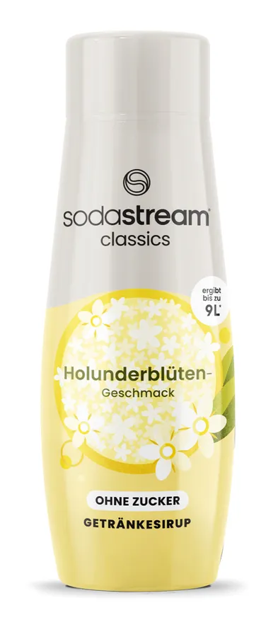 SodaStream 1025669490, Dessertsirup, Hylleblomst, 440 ml, Klembar flaske, 1 kcal, 3 kJ
