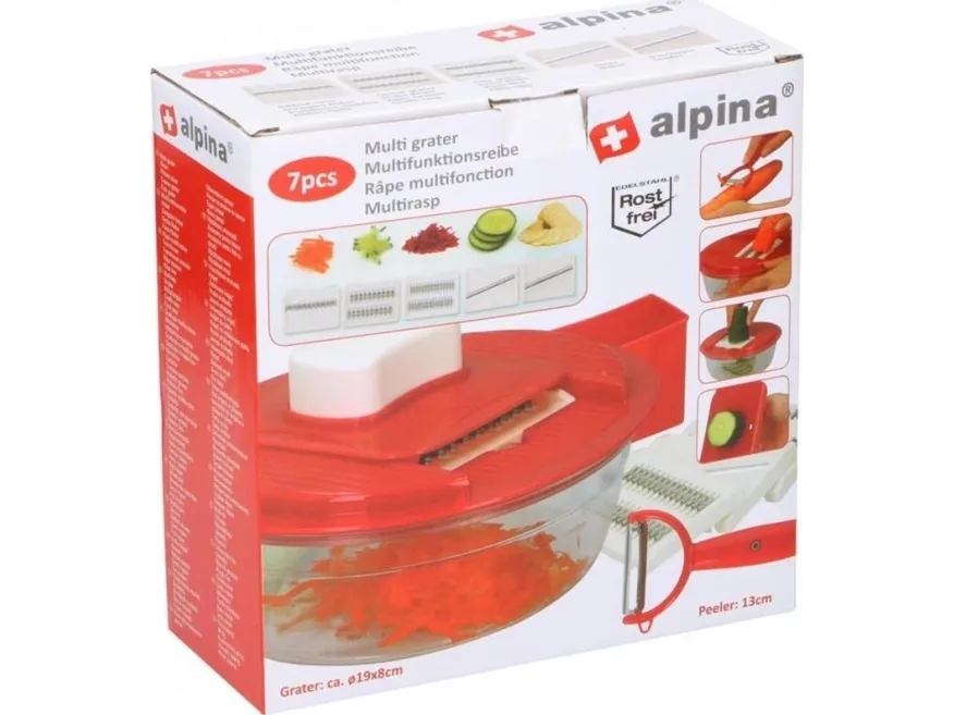Alpina multirivejern med beholder + potetskreller (8711252107707)