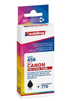 Edding EDD-456, Svart, 22 ml, 1 stykker, 770 sider, Enkeltpakke