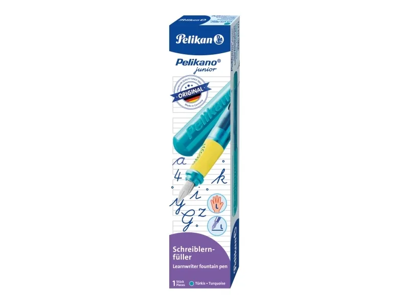 Pelikan 824873, Turkis, Fyllesystem med patron, Blå, Rustfritt stål, Venstrehendt, Boks