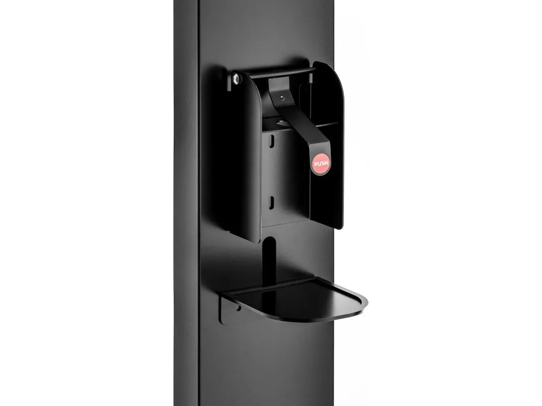 Såpedispenser Tork Tork - Desinfiserende dispenser med 1 L flaske og dispenserarm, metall - Sort