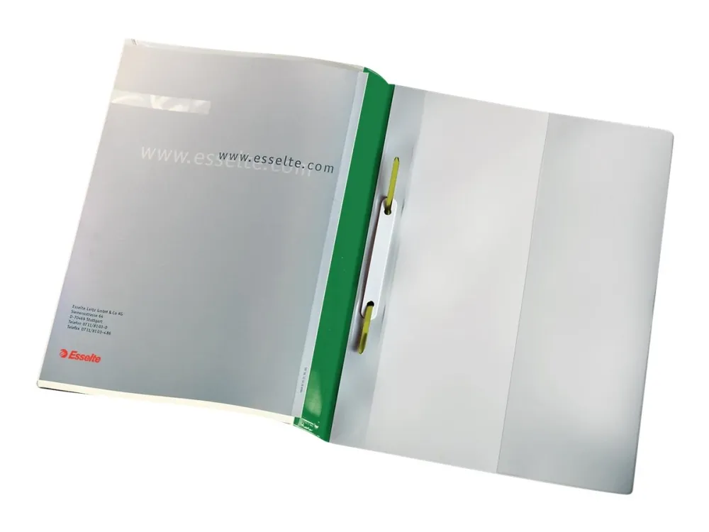 Esselte - Rapportfil - for A4 (210 x 297 mm) - kapasitet: 250 ark - grønn (en pakke 25)