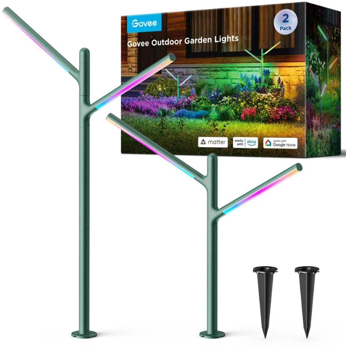Govee H7086 RGBICWW hagelys | LED hagelys | RGBWW, 1100 Lm, 2,4 GHz Wi-Fi + Bluetooth, IP66