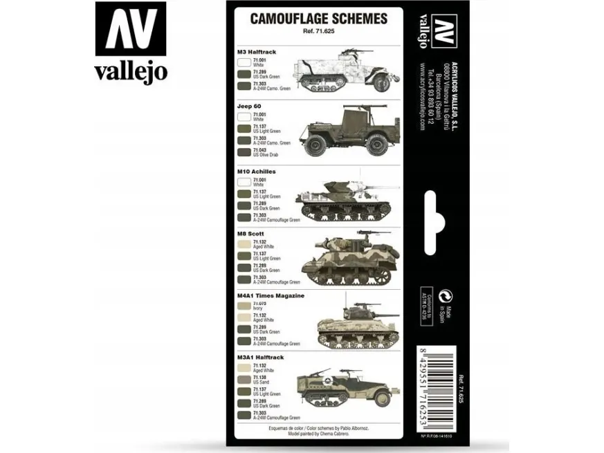 Vallejo AFV - WWII US Army Europa/Nord-Afrika 8x17