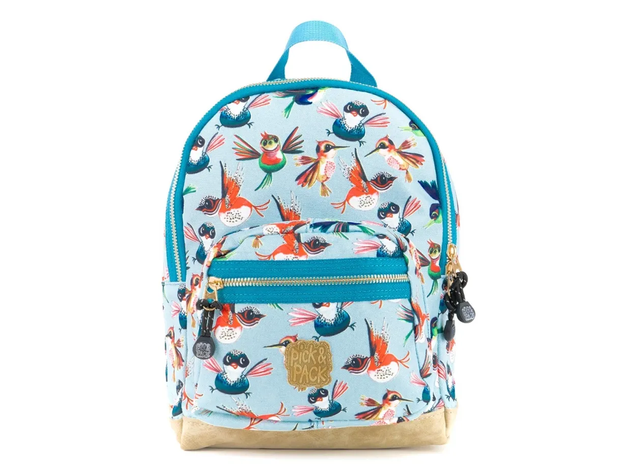 HP Pick & Pack Birds ryggsekk (22 x 31 x 11 cm) - dusty blue