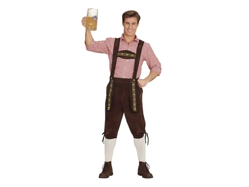 Bavarian tyrolerbukser, mørkebrun