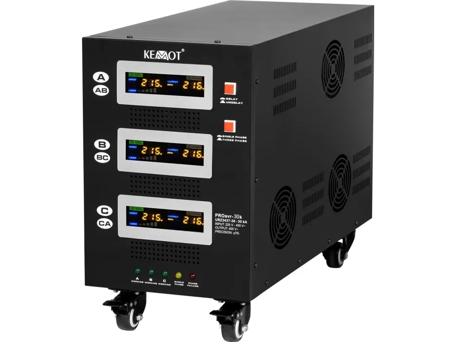 Kemot automatisk trefaset spenningsstabilisator PROavr-30k (URZ3437-30)