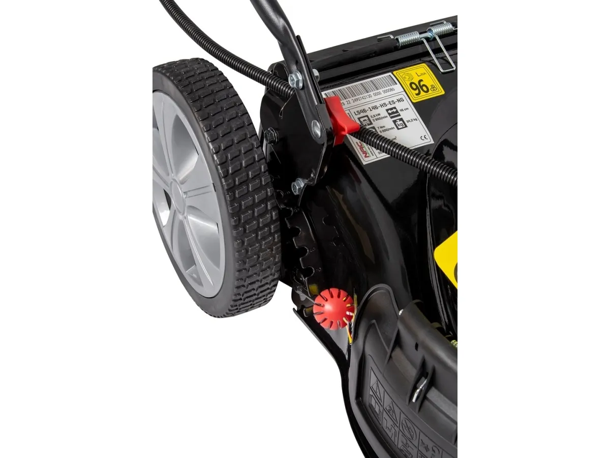 NAC gressklipper bensin med påmontert utstyr 146 cc LS46-146- HS-ES-NG, elektrisk startsystem