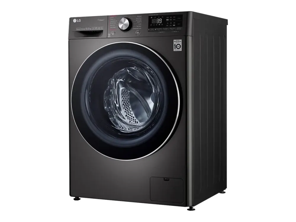 LG F6WV710P2S - Vaskemaskin - Wi-Fi - bredde: 60 cm - dybde: 56.5 cm - høyde: 85 cm - frontileggelse - 68 liter - 10.5 kg - 1600 rpm - metallic black steel